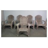 5x The Bid Sturdy Poly Adirondack Chairs