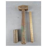 Vintage Brass 1930 Hammer& Drift Punches