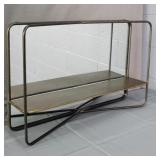 Metal Frame Wall Hung Mirror W/ Shelf