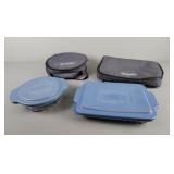 2x The Bid Anchor Hocking Casserole W/ Travel Case