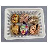 6x The Bid Vintage Ukrainian Easter Eggs