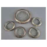 Sterling Silver Rimmed Coasters
