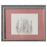 City Street Scene Watercolor