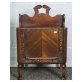 Vintage Carved Mahogany Media Stand