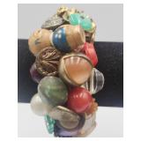 Vintage Collectable Buttons Stretch Bracelet
