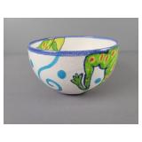 Vietri Frog Pattern Art Bowl- Made In Italy