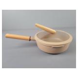 Tasteplus Beige Non-stick Sauté Pan W/ Wood Handle