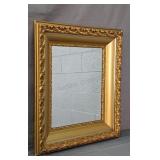 Vintage Painted Wood Frame Wall Hung Mirror