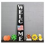Painted Wood Welcome Sign