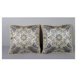2x The Bid 14x14 Square Decorative Pillows