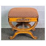 Wood Frame Upholstered Cushion Ottoman