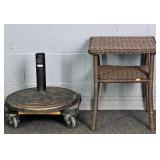 2x The Bid Synthetic Wicker Stand W/ Shelf