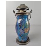 Decorative Blue Mosaic Crackle-glass Lantern
