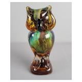 Blown Art Glass Owl Figure