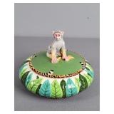 Jungle Jubilee Hand Painted Monkey Covered Bowl