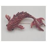 Latge Koi Rhinestone Brooch Pin