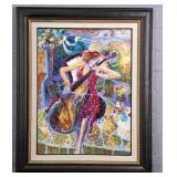 Xl Framed Oil On Canvas