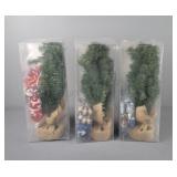3x The Bid Tabletop Tree & Ornament Set