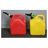 2x The Bid 5 Gal. Plastic Gas & Diesel Fuel Cans