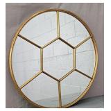 Three Hands Metal Frame Wallhung Decorative Mirror