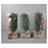 3x The Bid Tabletop Tree & Ornament Set