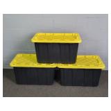 3x The Bid Home Depot 27 Gal Heavy Duty Totes