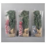 3x The Bid Tabletop Tree & Ornament Set