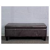 Faux Leather Bench Seat W/ Storage
