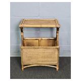 Bamboo & Rattan Media Storage Rack