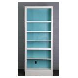 Vintage 6 Tier Painted Wood Shelf Unit