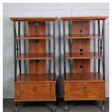 2x The Bid Metal Frame Mfg Wood Four Tier Stands
