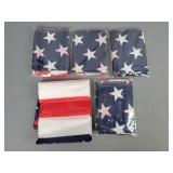 5 Pc Lot 3x5 American Flag