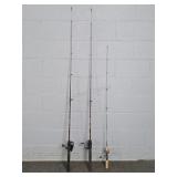3x The Bid Freshwater Light Rods W/spinning Reels