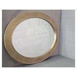 Painted Composite Frame Wall Hung Oval Mirror