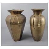 2x The Bid 16" Brass Vase