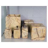 6 Piece Marble Bathroom Set