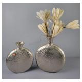 2x The Bid Metal Vases- Made In India