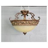 Minka 3 Lt Glass & Composite Ornate Bronze Fixture