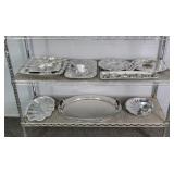 9x The Bid Assor. Metal Serving Ware Plus Utensils