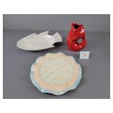 3x The Bid Fish Serving Plate, Pitcher & More