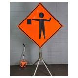 2x The Bid Korman Signs Reflective Vinyl Flagger S