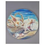 Sea Life Scene Glass Lazy Susan