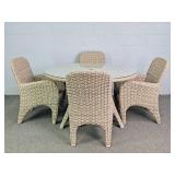 5 Pc Set Gloster Synthetic Wicker Dining Set