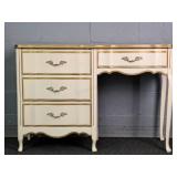 Vintage French Provincial Solid Wood Desk