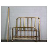 Full Size Vintage Brass Bed W/ Original Rails