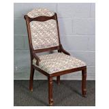 Vintage Art Deco Style Wood Frame Accent Chair