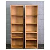 2x The Bid Sturdy Solid Wood Display Cabinets