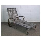 Heavy Cast Aluminum Rolling Patio Chaise Lounge