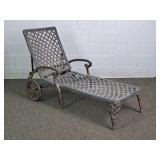 Heavy Cast Aluminum Rolling Patio Chaise Lounge