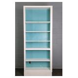 Vintage 6 Tier Painted Wood Shelf Unit